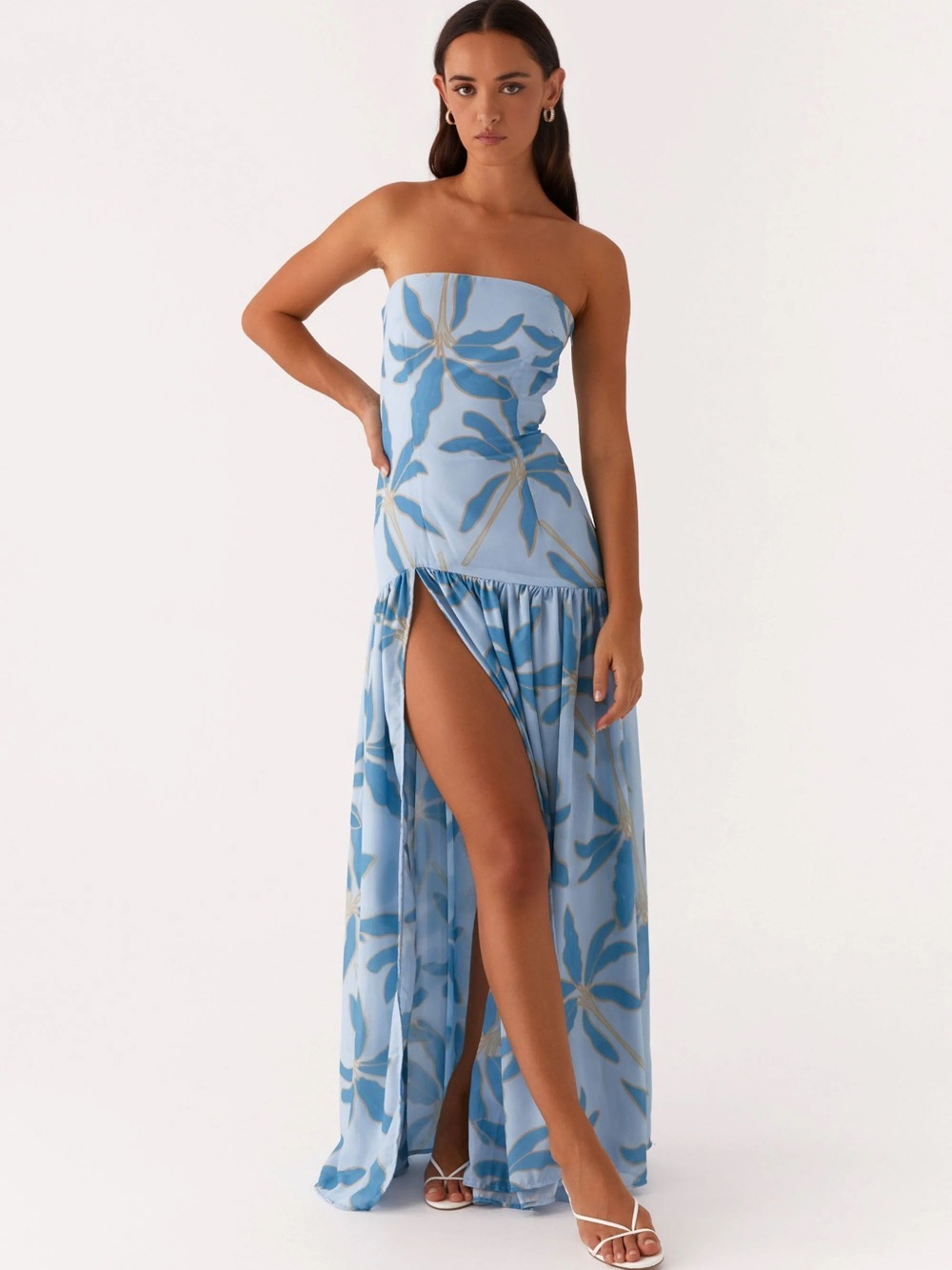 Peppermayo Eden Strapless Maxi Dress - Opulent Blue 🦋🪼🐬 - Picture 4 of 12